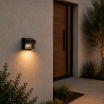 Roth Exterior LED Solar Wall Light Small Black - ROTH EX14-BK