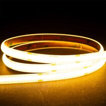 4.8W 24V DC 320 LED COB Dotless 1 Metre Strip Light / Warm White - HV9760-IP54-320-3K