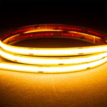 9.6W IP20 24V DC 320 LED COB Dotless 30 Metre LED Strip / Warm White - HV9761-IP20-320-3K-30M