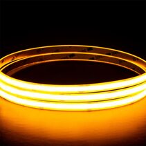 9.6W IP54 24V DC 320 LED COB Dotless 1 Metre LED Strip / Yellow - HV9761-IP54-320-Y
