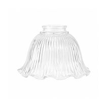 8044 Hallophane 6" Glass Shade 2 1/4" Fitter Clear - LOI3090325