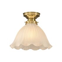 8044 Hallophane 9" Frost Batten Fix Polished Brass - LOI3090609A