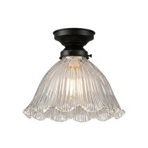 8044 Hallophane 9" Clear Batten Fix Patina - LOI3090614A