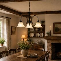 Woodgate Classic 3 light Pendant Black - OL65673BK
