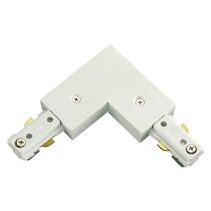 Single Circuit Track L Shaped Joiner White - L-Feed-R-WH-3WIRE