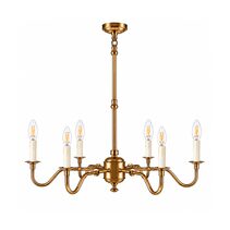 Prescot Chandelier Antique Brass - ELPIM50727AB