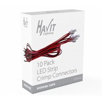 LED Strip Connector With 1 Metre Cable To Suit IP20 10mm PCB LED Strip 10 Pack - HV9948-10PK