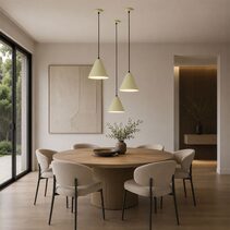 Interior Iron Shade With Frosted Diffuser Pendant Apple Green - KONUS4