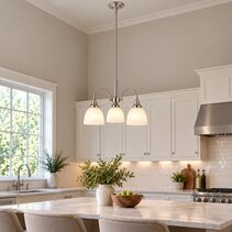 Benson 3 Light Pendant Arms Down Brushed Nickel - LOI1001748A