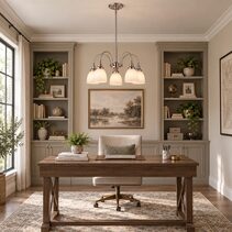 Benson 5 Light Pendant Arms Down Brushed Nickel - LOI1001749A