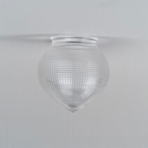 Teardrop Hallophane 6" Glass Shade 4 1/4" Fitter Clear - LOI3090322