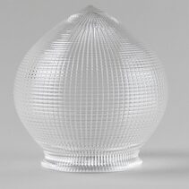 Teardrop Hallophane 8" Glass Shade 4 1/4" Fitter Clear - LOI3090323