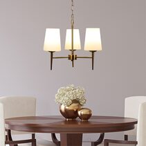 Foxdale Retro Designer Triple Pendant Satin Brass - OL69431/3SB