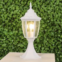 Highgate Traditional Pillar Mounted Light White - OL7667WH
