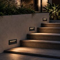 Anti-Glare Pathfinder Exterior Wall Light - UOW-PATHFINDER-BLK-3CCT