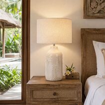 Nari Dandelion Ceramic Table Lamp White - LL-27-0340
