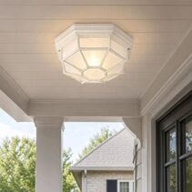 Alaya Outdoor Mounted Ceiling Light Beige - LLOL047BE