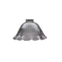 Clear Fluted Holophane Style Glass 9"