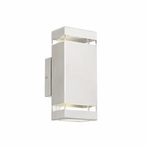 Dixon 2 2 x 6W LED Up & Down Wall Pillar Light Stainless Steel / Natural White - DIXON EX2-SS