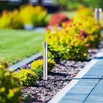 Portico 900mm Louvered Bollard Stainless Steel - 18051/16