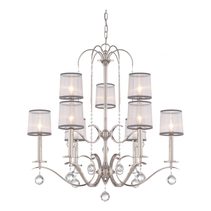 Whitney 9 Light Two Tier Chandelier Imperial Silver - QZ-WHITNEY9