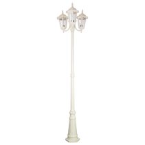 Chester Triple Head Curved Arm Tall Post Light Beige - 15056