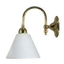 Loxton Wall Light Brass With Cono Opal Glass - 3000175