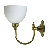 Loxton Wall Light Brass With Decatron Opal Glass - 3000180