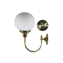 Luke Wall Light Brass With Sphere Opal Glass - 3000186