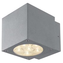 Silver 6W LED Fixed Wall Pillar Spot Light - 240V - EX2381/1