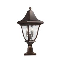 Oakmont Medium Post Lantern Patina Bronze - FE/OAKMONT3/M