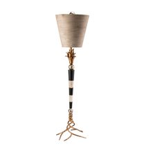 Flambeau Table Lamp Black / Cream and Gold Leaf - FB-FLAMBEAU-TL