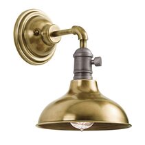 Cobson Wall Light Natural Brass - KL/COBSON1/BR