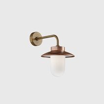 Calmaggiore Slim Outdoor Wall Light With White Glass IP44 - 233.05.ORB