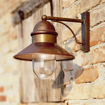 Borgo Exterior Straight Arm Wall Light With Clear Glass IP44 - 244.05.ORT