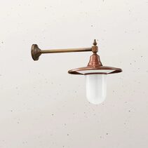 Ponte Outdoor Wall Light With White Glass IP44 - 250.24.ORB