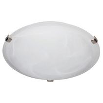 Astro 1 Light DIY Alabaster Glass Ceiling Oyster Light Satin Nickel - MA2771SN