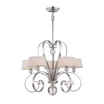 Madison Manor 5 Light Chandelier Imperial Silver - QZ-MADISON-MANOR5-IS