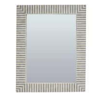 Indi Bone Inlay Wall Mirror Grey - 40468