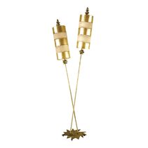 Nettle 2 Light Floor Lamp Gold & Taupe - FB/NETTLELUX/G/FL