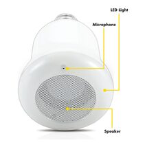 Technoled Speaker With 7W LED E27 Globe & Wireless Audio White / Cool White - 18633/05