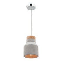 Moby Concrete Small Pendant Light With Timber - MG4031S