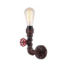 Carbon Filament Pipe Wall Light Aged Iron - Steam2