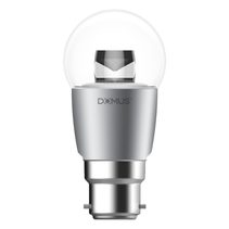 Key Round 6 Watt Clear Diffuser Dimmable LED Globe Chrome B22 / Warm White - 65044
