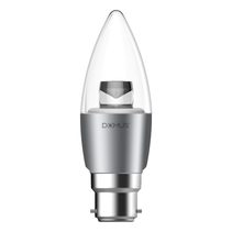 Key Candle 6 Watt Clear Diffuser Dimmable LED Globe Chrome B22 / Warm White - 65084