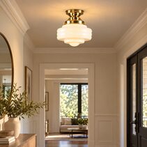 Detroit 8" Opal Gloss Batten Fix Polished Brass - LOI3090507A
