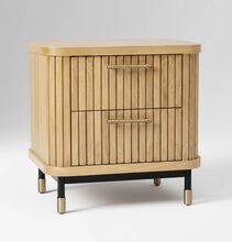 Sophia Oak Bedside Table Natural - 33794