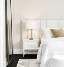 Aimee Bedside Table Small All White - 33890