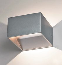 Metal Cube 5W LED Wall Light Silver / Warm White - WL167-SI