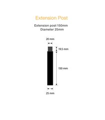 Extension Post 150mm Black - CL-MA EP150